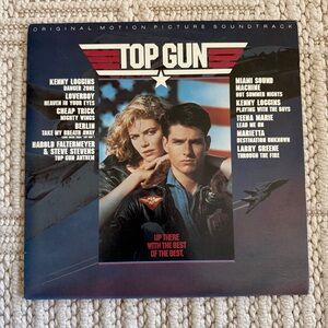 TOP GUN Soundtrack SC40323 LP Vinyl VG++ Cover VG+ Lyrics Sleeve 1986